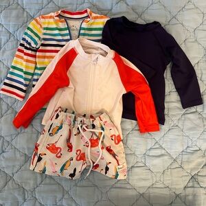 Swimzip rashguard and trunks + swim lot